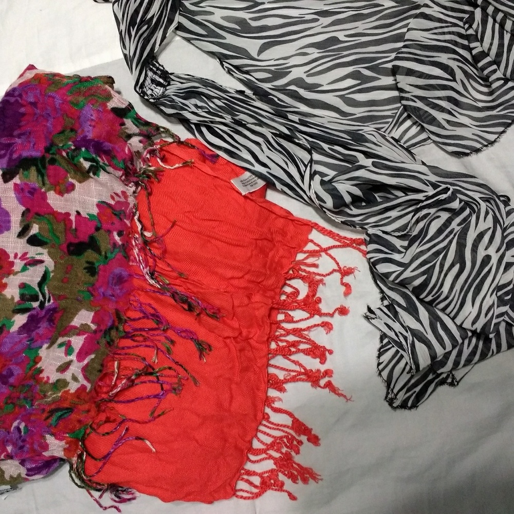 Three scarves